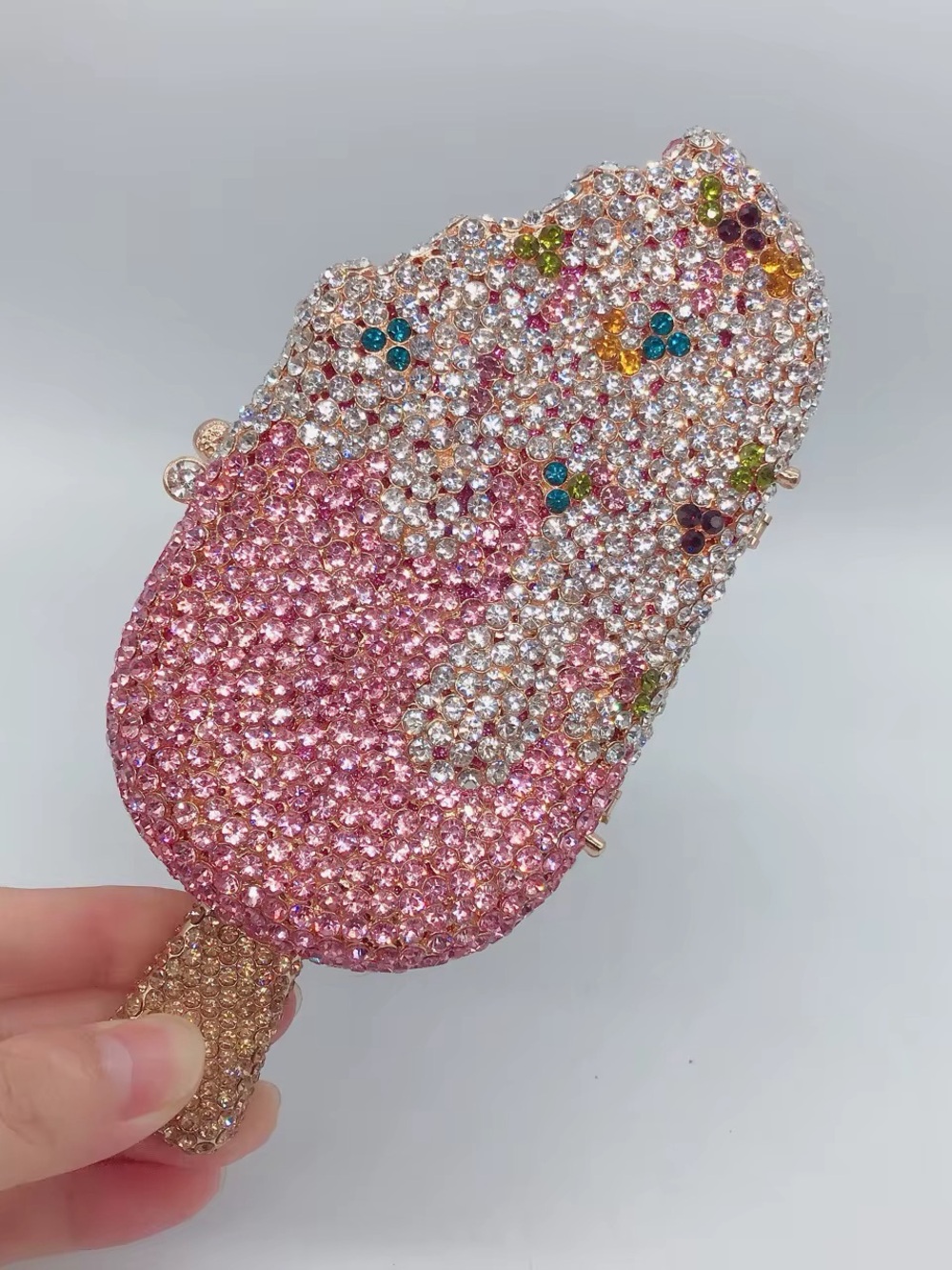 Crystal Pink Popsicle Clutch Bag